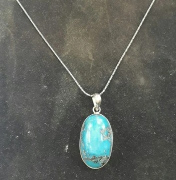 تصویر 1 از سنگ فیروزه شجر صیقل خورده و آماده استفاده